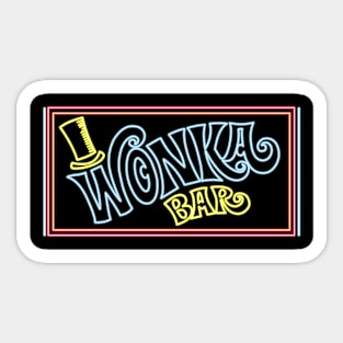 Wonka bar neon style Sticker